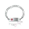 thumbnail image 4 of Bracelet Léger Personnalisé d'Identification Médicale pour Hommes en Acier Inoxydable 8.5 Po, 4 of 4