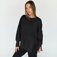 thumbnail image 3 of SUNBS Womens Oversized Sweatshirts Crewneck Hoodies Casual Long Sleeve Pullover Fall Winter Clothes, S-2XL, 3 of 8