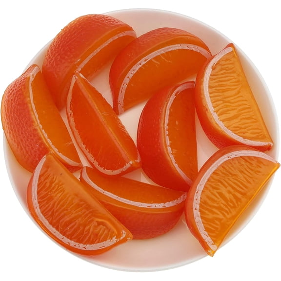 9 PCS Artificial Orange Lemon Slice Fake Fruits Slices Home Table Cabinet Decoration
