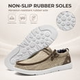 thumbnail image 6 of NRNHI Men's Loafers Slip-On Casual Shoes with Arch Support Yellowish-Brown Size 9.5, 6 of 8