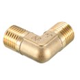 thumbnail image 4 of Uxcell Brass Elbow Pipe Fitting 90 Degree G1/4 Male x G1/4 Male Connector 2pcs, 4 of 4