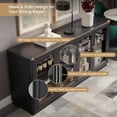 thumbnail image 3 of Buffet de 63 Pouces avec Rangement, Bahut Moderne à Bord Courbé avec 4 Portes, 3 of 6