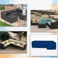 thumbnail image 3 of Patio Sectional Sofa Cover 18 Oz - 100% Waterproof & Weather Resistant PVC Coated 83" x 104" x 31" x 32" L Shape Sofa Cover for Indoor / Outdoor (Right Side Sofa, Blue), 3 of 7
