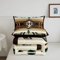 thumbnail image 6 of Rustic Bohemian Full Comforter Set American Southwestern Bedding Set Boho Western Aztec Exotic Bed Comforter Sets Men Vintage Country Farmhouse Quilt Duvet 3 Pcs, 6 of 9