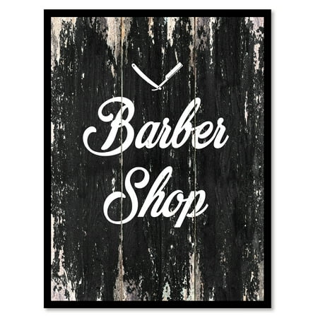 Barber Shop Motivation Quote Saying Black Canvas Print Picture Frame Home Decor Wall Art Gift Ideas 22