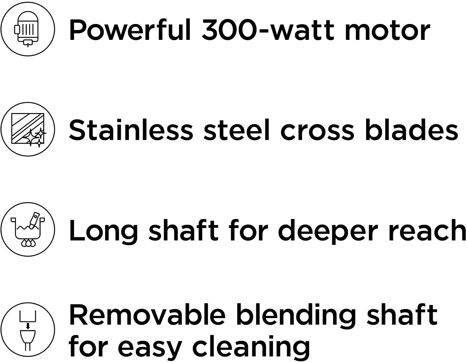 Immersion Stick Hand Blender with Stainless Steel Blades, Powerful Electric Ice Crushing 2-Speed Control Handheld Food Mixer, Red