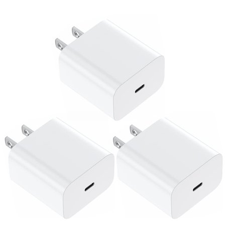 [3-Pack] USB C Wall Charger  iPhone Fast Charger Block 20W PD Power Adapter Compatible with iPhone 13/13 Mini/13 Pro/13 Pro Max/12/11  iPad Pro/Mini  Google Pixel 4/3  Samsung Galaxy S20 S10 and More price history on PriceWatchPro