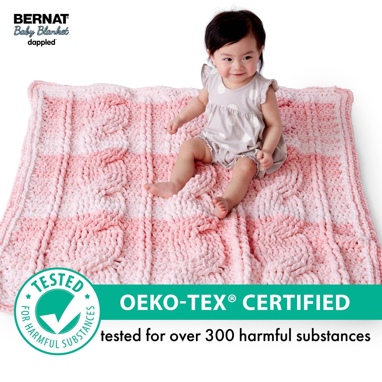 Bernat® Baby Blanket Dappled™ Yarn, Polyester #6 Super Bulky, 10.5oz/300g, 220 Yards