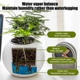 thumbnail image 6 of Lazy Self Absorbing Flower Pot, Spherical Plastic Planter for Flowers, Easter Decor, Creative Desktop Decor with Personalized Round Shape, Water Saving Planter for Home and Office, White, 7.9*9in, 6 of 6