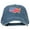 Navy, variant on USA Map Flag Embroidered Washed Buckle Cap - Red OSFM