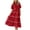 dresses for women clearance-Red, variant on Homenesgenics Summer Dresses 2025 Women's Spring Shirt Dress Short Puffy Sleeve Tiered Ruffle Flowy Long Maxi Dresses Blue XXL