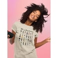 thumbnail image 2 of Smartprints Womens Graphic Tee - Abcs Of History - Regular Fit 100% Cotton, 2 of 4
