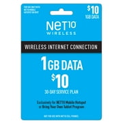 Net10 $10 Mobile Hotspot 1GB 30-Day Plan e-PIN Top Up (Email Delivery)