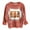 Orange, variant on WXLWZYWL Trendy Sweatshirts For Women 2023 Woman Round Neck Long Sleeve T-Shirt Printing Loose Blouse Tops
