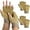 Tan, variant on 1 Pairs Director's Showcase Color Guard Gloves Fingerless Colorguard Gloves Adjustable Wrist Strap for Color Guard Flag Pole and Sports