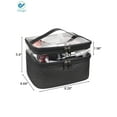 thumbnail image 2 of Deago Makeup Bags Double Layer Large Cosmetic bag Clear Travel Cosmetic Case Toiletry Bag Water-resistant for Women Girls (Blue), 2 of 6