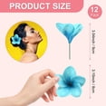 thumbnail image 2 of Uxcell 12-Pack Artificial Plumeria Flowers, Fake Silk Heads Flower Plumeria Bulk Petal for DIY Crafts/Dress/Wedding/Party Decoration [Dark Blue, 3.54"/ 9cm], 2 of 6