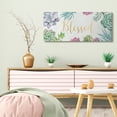 thumbnail image 2 of Stupell Industries Chic Blessed Expression Purple Succulent Greenery Botanical & Floral Painting Gallery Wrapped Canvas Art Print Wall Art, 17 x 40, 2 of 6