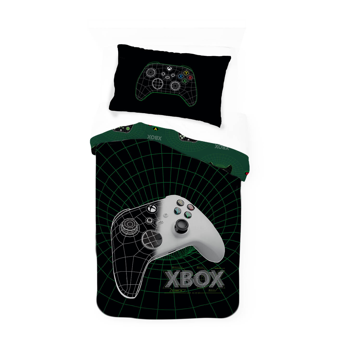XBOX Kids 2-Piece Black Reversible Comforter and Pillowcase Bedding Set, Twin/Full