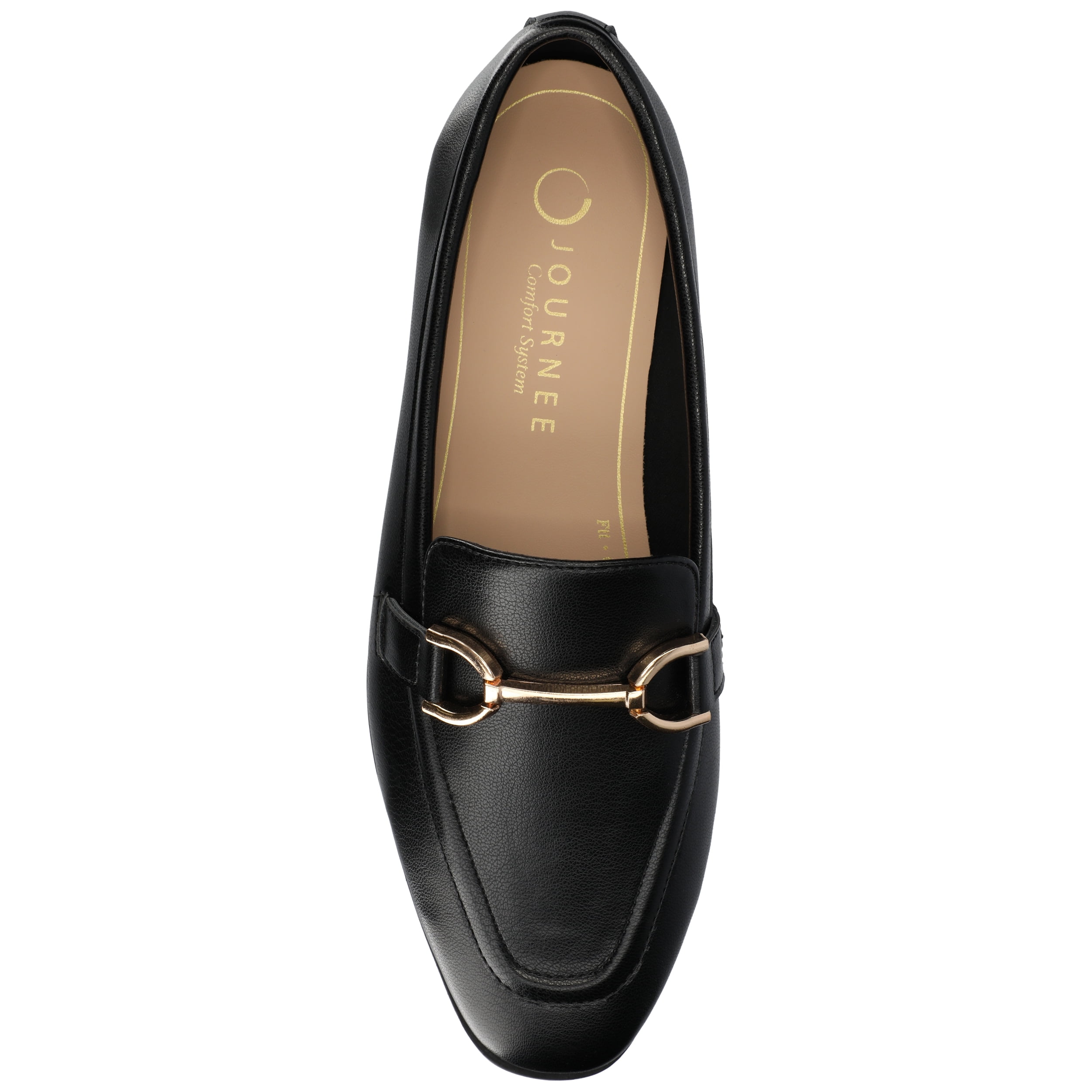 Journee Womens Mizza Loafer Slip On Square Toe Dress Flats, Widths Available