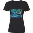 thumbnail image 3 of Inktastic Julius Caesar Ides of March Women's V-Neck T-Shirt, 3 of 5
