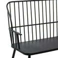 thumbnail image 5 of DecMode Black Traditional Outdoor, Entryway, Hallway, Bench with Metal Rod Backing and Armrests. 48"W x 19"L x 38"H, 5 of 14
