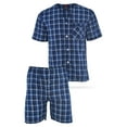 thumbnail image 4 of Hanes Men's Button Shirt and Shorts Woven Pajama Set, 2-Piece, 4 of 4