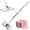 1Pc*32inch Dust Mop+10*Cloths, variant on 2026 Upgraded Zero Touch Snap-Grip Mini Mop, Disposable Dust Mop Compatible with 10 Reusable Cloths, Stainless Steel Hands Free Flat, One-Click Replacement Design, for Multi Cleaning