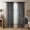 Black, variant on 2 Panels Flower Lace Curtains, Floral Semi-Sheer Curtains for Living Room and Bedroom