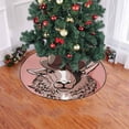 thumbnail image 2 of FMSHPON Gentleman Llama Wildlife Xmas Christmas Tree Skirt Stand Mat for Holiday Party Decoration Indoor Outdoor 48 inches, 2 of 3