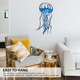 thumbnail image 2 of Metal Jellyfish Wall Decor Sea Wall Art Tropical Fish Hanging Sculpture Beach Theme Decor for Living Room Office Garden, 2 of 8