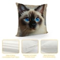thumbnail image 4 of Orinice  Sofa Pillow Case, Decorative Throw Pillow Cushion Cover for Home Office  Cute Siamese Kitten Cat White, 4 of 5
