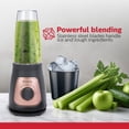 thumbnail image 4 of Holstein Housewares Personal Blender Grey Rose Gold with 25oz Travel Jar, 2 Speeds + Pulse Function, Dishwasher-Safe, 4 of 7