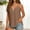 Brown, variant on Women's Summer V-Neck Thin Strap Cami Top Cutout Detail Sleeveless Casual Tank Top White S