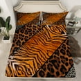 thumbnail image 3 of Feelyou Brown Zebra Print Twin Sheet Sets for Teen, Leopard Cheetah Wildlife Twin Fitted Sheet, Simple Fashion Style Flat Sheet, Lightweight Room Decor, 3-Piece, 3 of 8