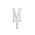thumbnail image 2 of Hampton Nautical Whitewashed Cast Iron Letter M Alphabet Wall Hook 6" - Vintage Wall Decor - Cas, 2 of 2