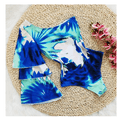 thumbnail image 5 of Meloria Swim and Fashion One-Shoulder Tie-Dye Layered Sleeve Swimsuit, Female, Blue,, 5 of 6