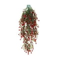 thumbnail image 2 of AuroraX 2 Ft Flower Garland for Hanging Decoration,Christmas,Baby'S Breath Thanksgiving Floral Garland,Artificial Vines,for Wedding,Festival Decor,Wall Decoration,Red, 2 of 5