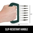 thumbnail image 5 of Meat Claws for BBQ Grilling, 7 Claw Food Shredding Fork, Green Stainless Steel by Gorilla Grip, 5 of 10