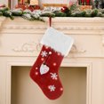 thumbnail image 7 of Hwkond Stockings Christmas 18 Inch Unique Red Linen Embroidered Christmas With Lights , Gift Bag Up Christmas 2Pcs on Clearance, 7 of 7