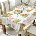 thumbnail image 4 of Coolnut Easter Rabbits Eggs Tablecloth Rectangle Colorful Table Cloth Large Square Table Cover for Dining Kitchen Party 60"x90" Decor Gift, 4 of 7