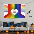thumbnail image 3 of DouZhe Rainbows Love is Love Sign Banner, LGBT Pride Hanging Banners Backdrop Festive Party Decor for Indoor Outdoor, 47 x 71 Inches, 3 of 7