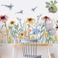 thumbnail image 3 of 1 pegatina de pared para jardín, flores, pájaros, calcomanía de pared para dormitorio, sala de estar, decoración de pared de habitación para niños JAMW Sencillez, 3 of 5