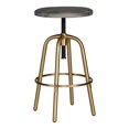 thumbnail image 4 of Uttermost Revolve 24" Stainless Steel/Wood Adjustable Bar Stool in Brass/Walnut, 4 of 7