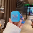 thumbnail image 2 of For AirPods 3rd Gen 2021/1/2/Pro 2 case，Shockproof Cute Blue Stitch Case Cover With Pendant, 2 of 5
