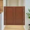 thumbnail image 2 of Swinging Doors Cafe Doors, Interior Solid Wood Swing Door with Metal Hinges, Cafe Saloon Doors, Bar Saloon Swinging Doors for Kitchen Stairs Bedroom Entrance Partition (Brown, 35.43" x 35.43"), 2 of 9