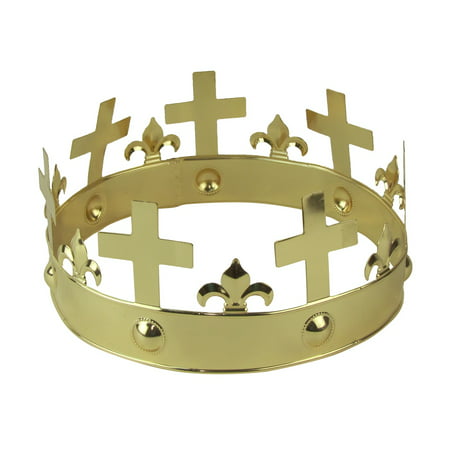Heavy Metal Gold Fleur De Lis Crown Medieval Movie Prop Theater Costume Accessory