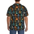 thumbnail image 3 of Sikiie Colorful Guitar Men's Cuban Shirt, Hawaiian Shirts, Business Casual Button Down Shirts, Short Sleeve Shirt-Medium, 3 of 5
