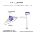 thumbnail image 6 of Rosec Jewels Pear Cut Tanzanite Solitaire Ring with Diamond Accent (1.25 CT, AAA Quality), 18K White Gold, US 3.50, 6 of 9