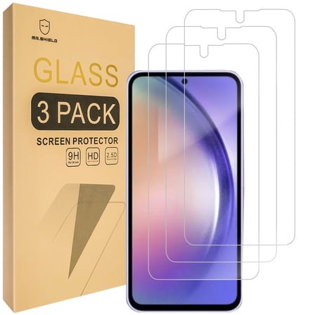 Mr.Shield Screen Protector Compatible with Samsung Galaxy F55 5G / Galaxy M55 5G / Galaxy C55 5G [Tempered Glass] [3-PACK] [Japan Glass with 9H Hardness]